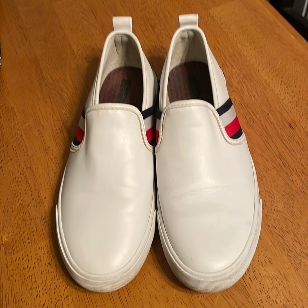Womens Tommy Hilfiger Julian Slip On Casual Shoe - White end of summer perfect